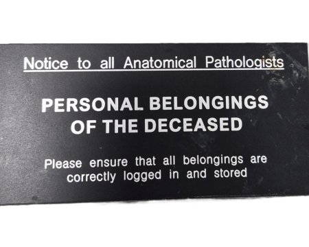 Personal Belongings (Small Metal Sign)